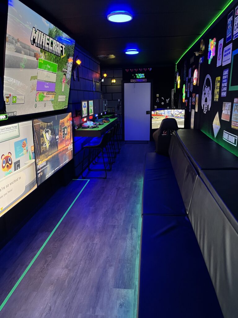 Our Truck: 1-Up Game Truck stadium seating