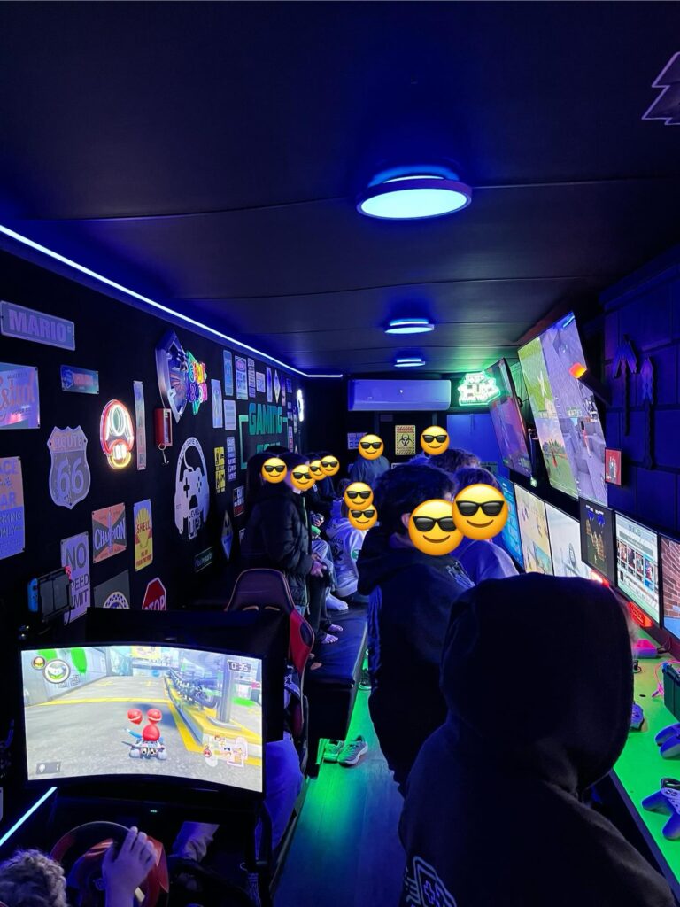 game truck party in Lumberton NJ
What a great Lumberton Level 1 Game Truck Party. Both the kids and adults had an absolute blast. Fortnite, Madden, Mario Kart, Minecraft, the retro game bar, and the racing simulators were all a huge hit.
