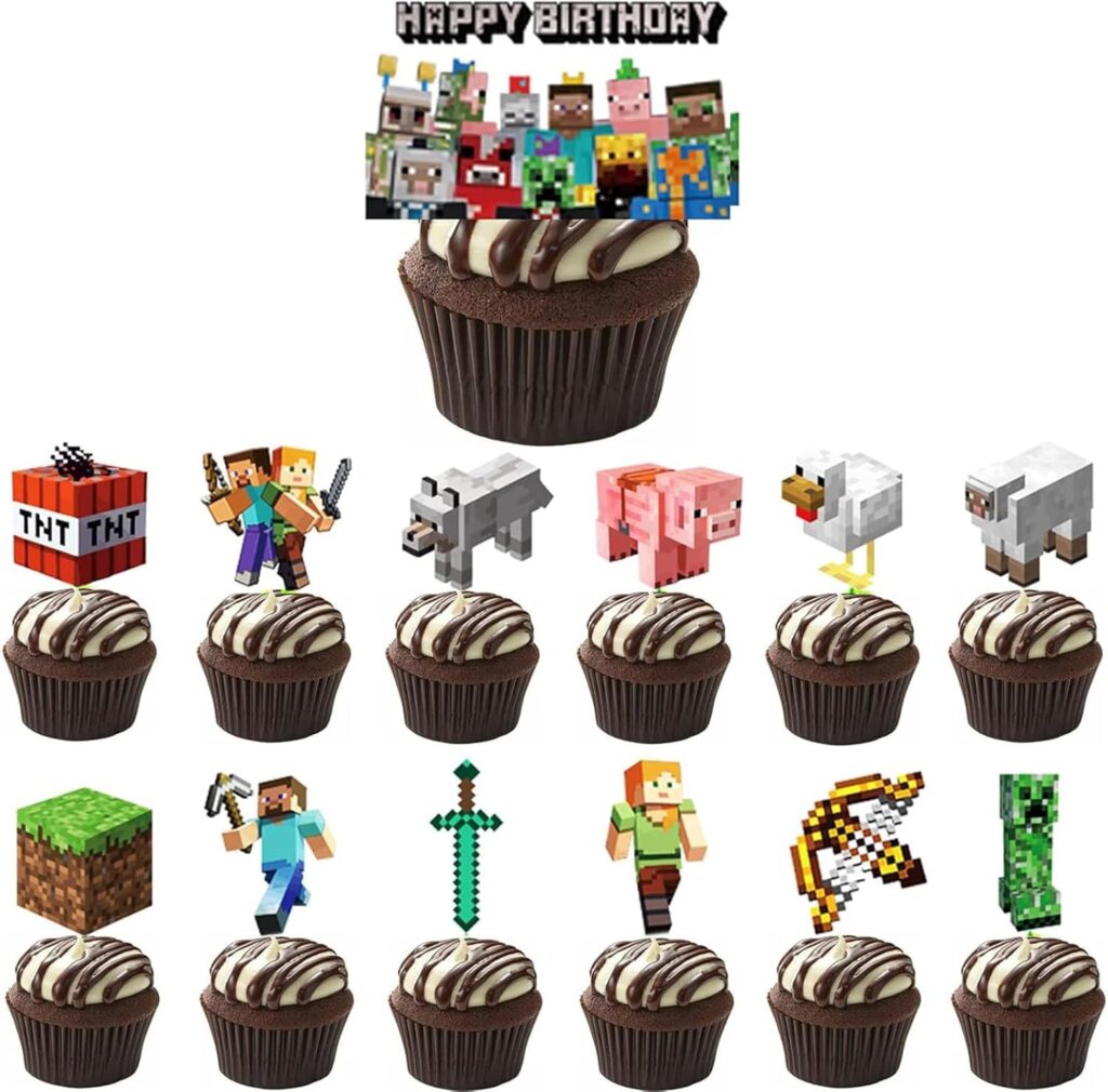 Minecraft Cupcake Toppers
